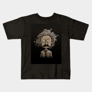 Genius Unleashed-Abstract Einstein Portrait 2 Kids T-Shirt